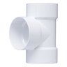 NDS PVC S&D Tee HUB x HUB x HUB White 3 in.