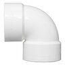 NDS PVC S&D 90 Deg. Elbow HUB x HUB White 3 in.