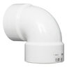 NDS PVC S&D 90 Deg. Elbow HUB x HUB White 3 in.