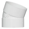 NDS PVC S&D 22-1/2 Degree Elb.ow HUB x HUB White 4 in.