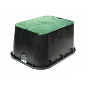 NDS Standard Valve Box Rectangle Black Box/Green Lid Overlapping ICV 13 in. x 20 in. x 12 in. 