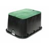 NDS Standard Valve Box Rectangle Black Box/Green Lid Overlapping ICV 13 in. x 20 in. x 12 in. 