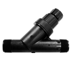 NDS Filter Pressure Regulating 40 PSI In-Line/WYE 1 in. MIPT Plastic Black 200 Mesh w/ Stainless Steel Screen & Flush Cap