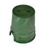 NDS Round Valve Box w/ Overlapping ICV Cover Green 6 in.
