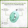 4 Pop Up Drain Springloaded Green NDS