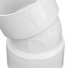 NDS PVC S&D 22-1/2 Deg. Elbow HUB x HUB White 3 in.