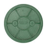 NDS Round Valve Box w/ Overlapping ICV Cover Green 6 in.