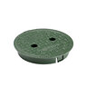NDS 6 in. Round Standard Series Valve Box and Cover, 9 in. Height, Black Box, Green Irrigation Control Valve Cover