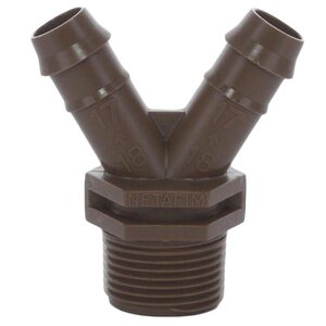Netafim Techling "V" 2 Way Insert X Mpt