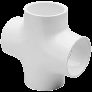 1-1/4 PVC Cross Socket SCH 40 Sprs