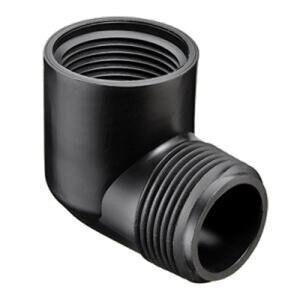 1 HDPE 90 Degree St. Elbow Mipt X Fipt PVC Fitting
