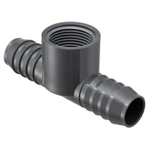 1/2 in. x 1/2 in. x 1/2 in. Comb Red Tee Insert Poly Fitting
