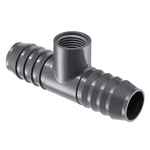 2 in. x 2 in. x 1 in. Comb Red Tee Ins Poly Fitting