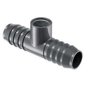 1-1/2 in. x 1-1/2 in. x 3/4 in. Commb Red Tee Poly Fitting