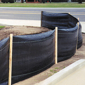 DeWitt Silt Fence Woven 3 ft. x 100 ft. w/ 11 Oak stakes 48 in. 