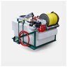 Rittenhouse 200 Gal Space Saver Sprayer AR403 Pump Honda Engine Hannay 12 Volt Power Reel, 300 ft. 1/2 in. Yellow Hose with LESCO Gun with 3 Nozzles