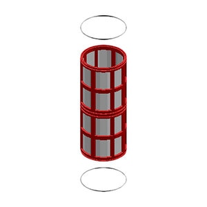 Amiad 2 in. T Tagline & Plastic Filter Molded Stainless Steel Screen, 200 Micron