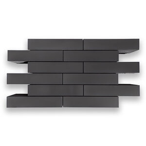 Newstone Dorado Wall Block Corner 24 in. x 5 in. x 8 in. Charcoal (24 pc./pallet)