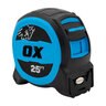 OX Pro 25-Foot Tuff Blade Tape Measure - Magnetic Dual Hook and 1 1/4 in. Wide Blade