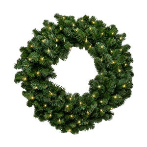 Equipt Holiday Green Wreath 36 in. Pre-Lit LED