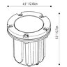 Pro-Trade IG1 In-Ground Light Composite Housing Antique Brass Clear Cover No Lamp