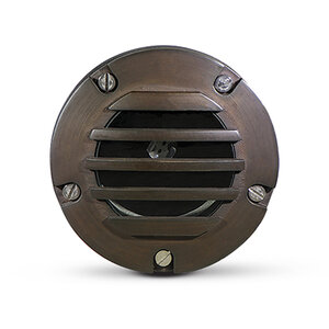 Pro-Trade IG2 In-Ground Light Composite Housing Antique Brass Louvered Cover No Lamp