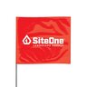 SiteOne Marking Flag Red 4 in. x 5 in. w/ 21 in. Steel Staff (100/Bundle)