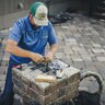 Pro-Trade LL1 7 in. Ledge Light Granite Finish & Stainless Steel Mounting Plate w/ 1.25W 2700K LED