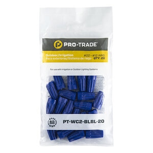 Pro-Trade Irrigation/Lighting Wire Connector Blue/Blue 20 Pack