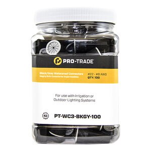 Pro-Trade Black/Gray Wire Connector 100 pc. Canister