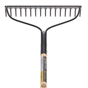 Pro-Trade Bow Rake 16 Tine Welded Head 60 in. Wood Handle