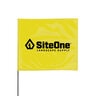 SiteOne Marking Flag Yellow 4 in. x 5 in. w/ 21 in. Steel Staff (100/Bundle)