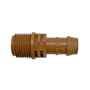 Pro-Trade Drip Male Adapter 17 mm Barb X 3/4 in. MIPT (10 pc. Sold by the Bag)