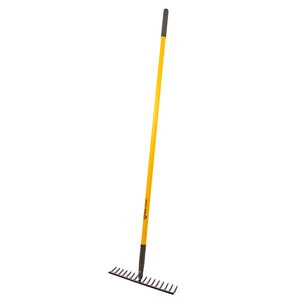 Pro-Trade Level Head Rake 16 Tine Steel Head 60 in. Fiberglass Handle