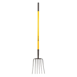 Pro-Trade Manure Fork 6 Tine Steel Head 54 in. Fiberglass Handle