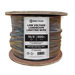 Pro-Trade Low Voltage Lighting Wire Black 10 Gauge 2 Conductor 500 ft. (Sold by the Roll)