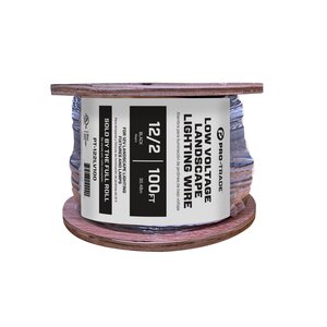 Pro-Trade Low Voltage Lighting Wire Black 12 Gauge 2 Conductor 100 ft. (Sold by the Roll)