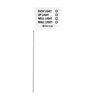 Pro-Trade Lighting Fixture Marking Flag White 4 in. x 5 in. w/ 21 in. Steel Staff (100/Bundle)