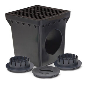 9 in. Square Basin Kit Black