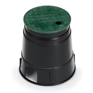 Rain Bird 6 in. Round Black Body w/ Overlapping Green Lid