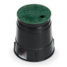 Rain Bird 6 in. Round Black Body w/ Overlapping Green Lid
