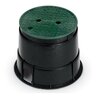 Rain Bird 10 in. Round Black Body w/ Overlapping Green Lid