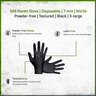 SAS Raven Nitrile Glove X-Large 100/Box SFTY
