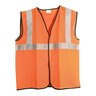 SAS Safety Vest - Class 2 - Mesh - 2 in. Reflec. Tape - Orange - (ANSI/ISEA 107 Class 2 Compliant) - L