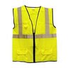 SAS Safety Vest - Class 2 - Surveyors - 2 in. Reflec. Tape - Yellow (ANSI/ISA 107 Class 2 Compliant) - L