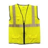 SAS Safety Vest - Class 2 - Surveyors - 2 in. Reflec. Tape - Yellow (ANSI/ISA 107 Class 2 Compliant) - X-Large
