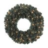 Seasonal Source 24 in. Wreath Prelit W/5mm Ww Lights;110 Tips