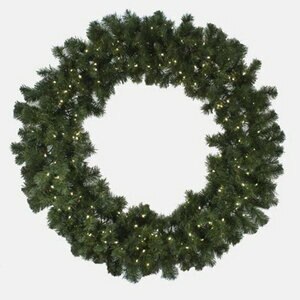 Seasonal Source LED Pre-Lit Wreath w/out Pine Cones 300 Tips 36 in. Warm White