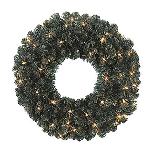 Seasonal Source 36 in. Unlit Deluxe Oregon Fir Wreath 300 Tips