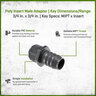 3/4 Insert Male Adapter Poly Fitting